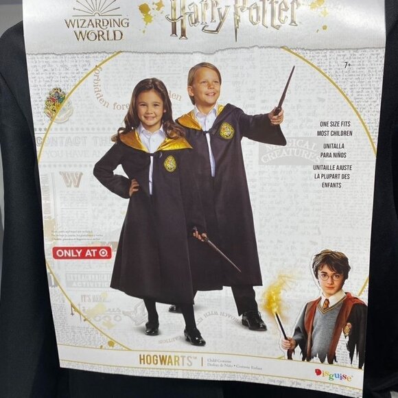 Harry Potter Hogwarts Halloween Costume Robe One Size Kids Unisex - Picture 2 of 9